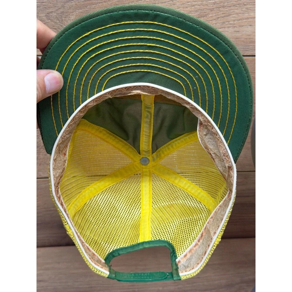 John Deere Trucker Snapback Mesh Hat Louisville Mfg. Co. USA Made - Vintage